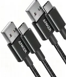 Produktbild: Anker USB C Kabel, (2 Stück 0,9m) Ladekabel USB C Nylon Geflochten Schnellladekabel, USB auf USB C Kabel für Samsung Galaxy S24 S23 S22 Ultra Note 20 iPhone 16 15 14 Pro Max iPad MacBook