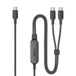 Produktbild: Anker USB C auf USB C Kabel, 140W Max 2-in-1 USB C Kabel 1,2m, für iPhone 16/16 Pro/16 Pro Max/16 Plus/15 Serie, Galaxy S24/S23, MacBook Air/Pro, Lenovo, HP, iPad, und mehr (USB 2.0, Flecht-Design)