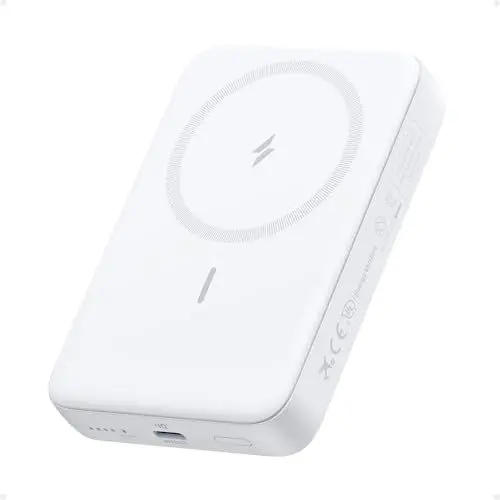 Produktbild: Anker Zolo magnetische Powerbank, kompaktes 10.000mAh Ladegerät mit 30W Max. Schnellladen, kabellos und portabel, hautfreundlicher und robuster Akku, für iPhone 15/14 Serie, AirPods und mehr