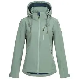 Produktbild: Ankerglut Damen Damen mit Abnehmbarer Kapuze Gefüttert Übergangsjacke Windbreaker #Ankerglutfreude Softshelljacke, slate gray, 42 EU