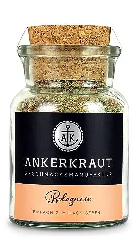 Produktbild: Ankerkraut Bolognese Gewürz, für italienische Spaghetti Bolognese und Lasagne, 100g im Korkenglas