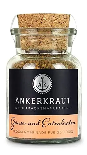 Produktbild: Ankerkraut Gänse- und Entenbraten, Gewürzsalz für Geflügel, zuckerfrei, ohne Geschmacksverstärker, 75 g im Korkenglas