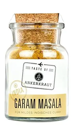 Produktbild: Ankerkraut Garam Masala, Gewürz für indisches Gericht, Leckeres Curry mit Fleisch würzen, Taste of Indien, 65 g im Korkenglas