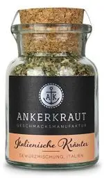 Produktbild: Ankerkraut Italienische Kräuter, mediterranes Universalgewürz für Pasta, Pizza und Salate, 20g im Korkenglas
