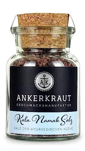 Produktbild: Ankerkraut Kala Namak Salz, Schwarzsalz, Schwefelsalz, 150g im Korkenglas