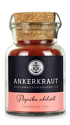 Produktbild: Ankerkraut Paprika edelsüß, Paprika Gewürz, rot, gemahlen 70g im Korkenglas