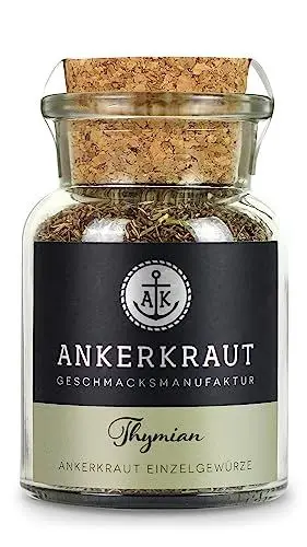 Produktbild: Ankerkraut Thymian, gerebelt, mediterranes Gewürz, 30g im Korkenglas