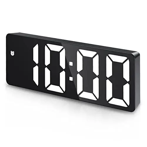 Produktbild: Ankilo Neu digitaler Wecker, LED-Uhr, Typ-C Netzbetrieben elektronische Tischuhr, DST Reisewecker, 4 einstellbare Helligkeit, 12/24-Stunden-Anzeige, Digitaluhr für Zuhause, Schlafzimmer, Büro, Kinder