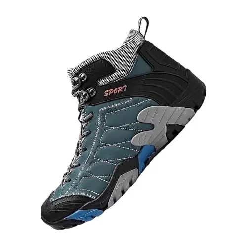 Produktbild: Ankle Boots Beige Trachtenschuhe Damen Schwarz Herren-Schneestiefel, High-Top-Schneestiefel, modische, lässige Turnschuhe, atmungsaktive, flache Stiefeletten Damen GrüN Winterstiefeletten (Blue, 42)