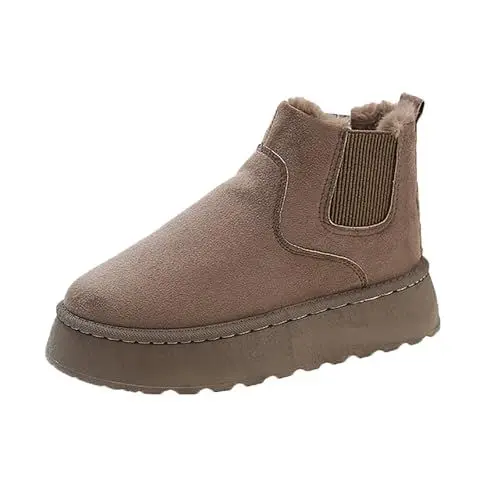 Produktbild: Ankle Boots Damen Boots Damen Winterboots Damen Winter Stiefeletten Damen Gefüttert Stiefeletten Damen Winter Stiefeletten mit Keilabsatz Damen Hohe Stiefeletten Damen