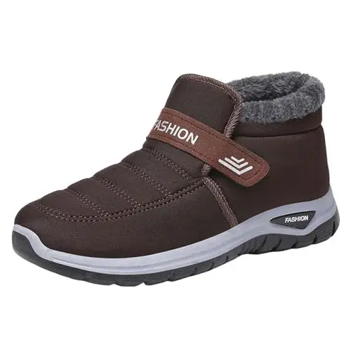 Produktbild: Ankle Boots for Women Uk Winter Boots Walking Boots Suede Boots Women Ladies Wide Fit Boots Warm Snow Boots Slip on Memory Foam Comfort Booties Fuzzy Classic