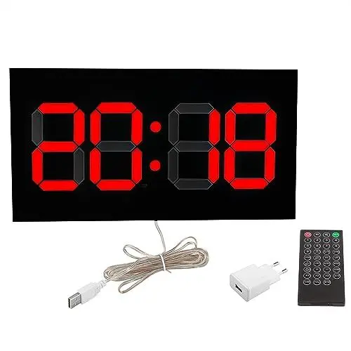 Produktbild: ANKROYU 100 bis 240 V Fernbedienungsuhr, Acryl-Fernbedienung, ewiger Kalender-Wecker, extrem geringer Stromverbrauch, Digitaluhr für Schlafzimmer