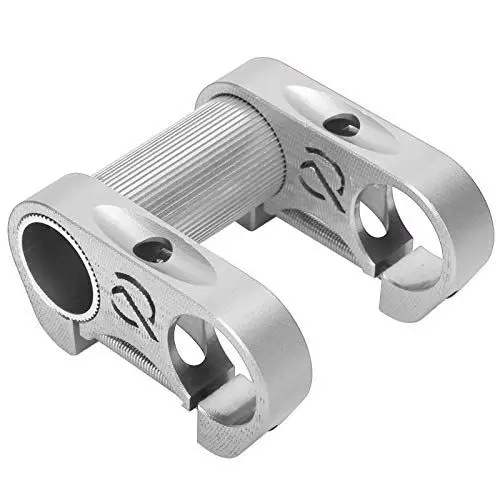 Produktbild: equlup Fahrrad-Doppelvorbau-Riser, zusammenklappbarer Fahrrad-Lenkervorbau, Aluminiumlegierung, Verstellbarer Lenker-Riser-Adapter, Ersatz für Lenker mit 25,4 mm Durchmesser (Silber)