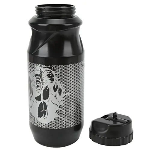 Produktbild: ANKROYU 650 ml Fahrrad-Wasserflasche, PDA-Fahrrad-Wasserflaschenhalter aus Kunststoff, auslaufsichere Fahrrad-Wasserflasche, professioneller Fahrrad-Getränkehalter für den (Schwarz)