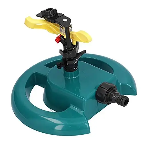 Produktbild: ANKROYU Drehbarer Wassersprinkler, PP-Gartensprinkler verstellbar, Rasensprinkler, drehbarer Bewässerungssprinkler mit runder Basis für Gartenrasen