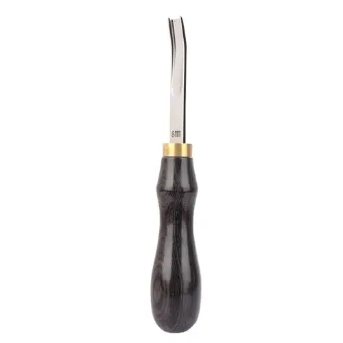 Produktbild: ANKROYU Edelstahl-Lederkantenabschräger, Wide Mouth Edelstahlspalter, Kantenlederabschräger, Leathercraft-Kantenabschräger für Lederhandwerk (Black 8mm/0.31in)