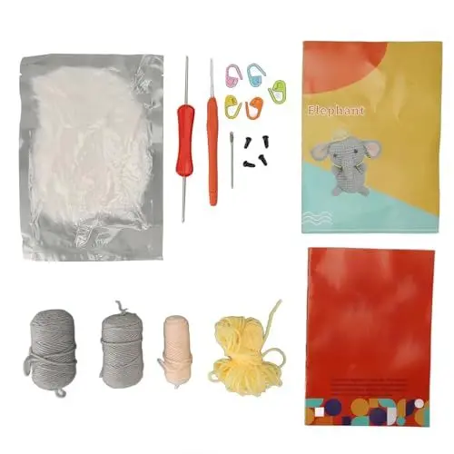 Produktbild: ANKROYU Häkelset für Anfänger, Nadelhäkel-Starterset mit Video-Tutorials, unterhaltsames, lehrreiches Häkeltier-Set, Häkelsets für Anfänger und Erwachsene