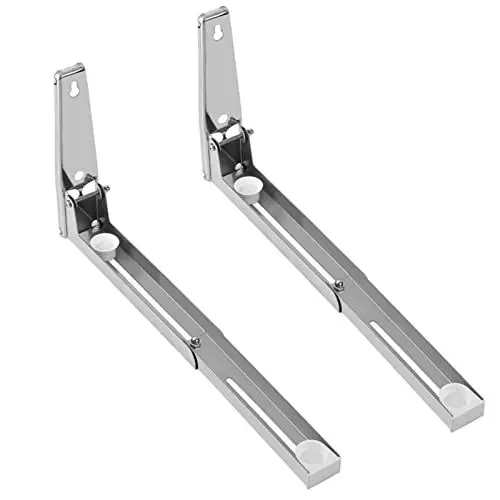 Produktbild: ANKROYU Mikrowellen-Halterung aus Edelstahl, Stützrahmen, faltbares Stretch-Rack-Regal, Mikrowellen-Wandhalterung für die Küche