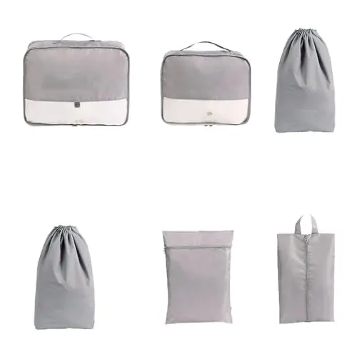 Produktbild: ANKROYU Reise-Aufbewahrungstaschen, Gepäck-Packtaschen aus Polyester, leichte multifunktionale Koffer, Packwürfel für Kleidung, Kosmetik, Toilettenartikel, Schuhe