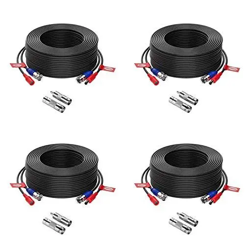 Produktbild: Anlapus 4X 30M Video Strom Kabel BNC DC Verlängerungskabel für CCTV Überwachungskamera DVR System
