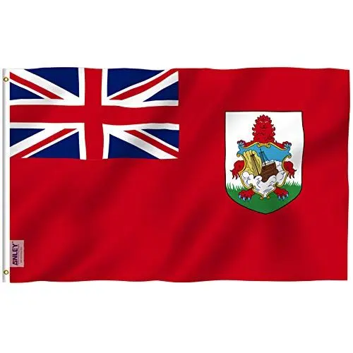 Produktbild: ANLEY Fly Breeze 3x5 Fuß Bermuda-Flagge - Lebendige Farbe und UV-Beständigkeit - Leinwandkopf und doppelt genäht - Bermudas-Flaggen Polyester mit Messingösen 3 x 5 Ft