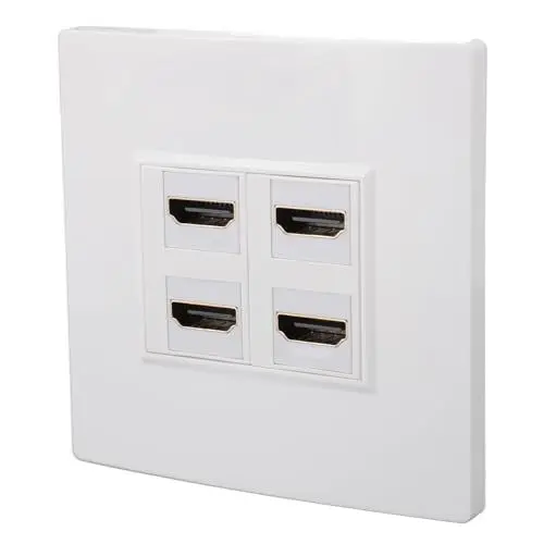 Produktbild: Annadue 4K HD Wandplatte, 3840X2160, 60Hz, 4 Port HDMI HD Panel Wandsteckdose, Audio/Video Buchse, HD Multimedia Schnittstelle, für Computer, Fernseher, Festplatten.