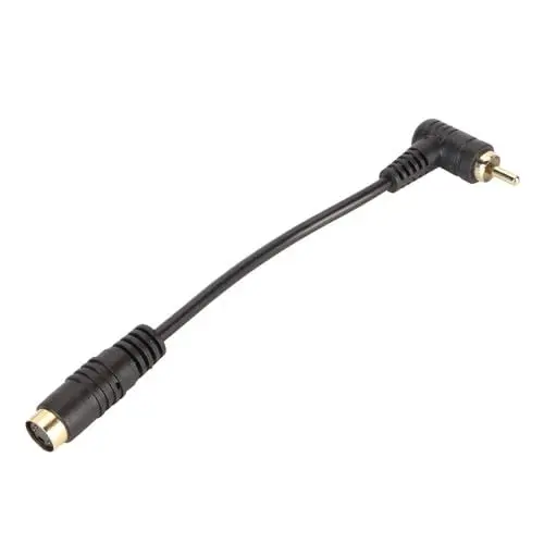 Produktbild: Annadue 4-poliges Video-Buchse auf 90-Grad-Cinch-Stecker-Kabel, DIN 4-poliges auf Cinch-Kabel, Composite-Video-Adapterkabel für PC-TV, PVC-Material, Plug-and-Play