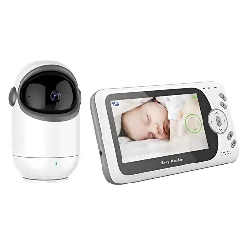 Produktbild: Annadue Babyphone mit Kamera, 4,3 Zoll Video Baby Phone Camera, mit VOX Modus, Infrarot Nachtsicht, 2 Wege Gegensprechanlage, Eingebauten 8 Schlafliedern,