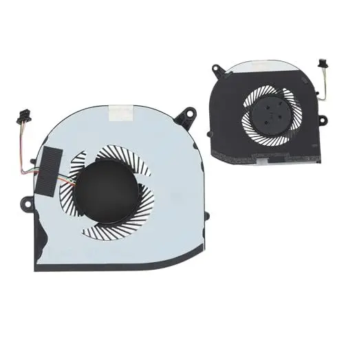 Produktbild: Ersatz Laptop CPU GPU Lüfter für XPS 15 9570 XPS 15 7590 XPS 15 9570 Precision 5530 5540 Serie, 4 poliger Stromanschluss, DC 5 V 0,5 A Lüfter (GPU-Lüfter)