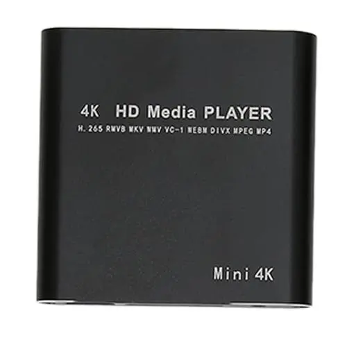 Produktbild: Annadue HD-Videoplayer, 4K-Streaming-Media-Player, Unterstützt PPT, PDF, Integrierter 4G-Speicher, für AV-USB-Speicherkarten mit HD-Multimedia-Schnittstelle, 100 Bis 240