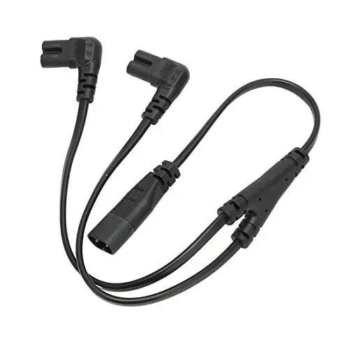Produktbild: Annadue IEC320 C8 auf Dual IEC320 C7 Stromkabel, Y Split Stecker auf Dual Buchse 1 Eingang Bis 2 Ausgänge Wechselstromkabel (100 250 V)