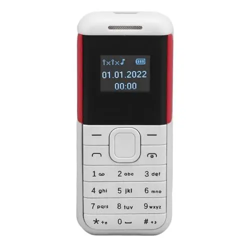 Produktbild: Annadue Kleines -Telefon, Entsperrtes 2G-GSM-Dual-SIM-Smartphone, 0,66-Zoll-Bildschirm, 380-mAh-Kindertelefon, Kleines Smartphone, Bluetooth-Sound-Player, Basistelefon (White)