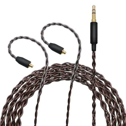 Produktbild: Annadue Kopfhörer Upgrade Kabel, Ersatz Upgrade Audiokabel 3,5 Mm auf MMCX für SE535, UE900, TINHIFI T2, ES10, W40 und Andere MMCX Kopfhörer