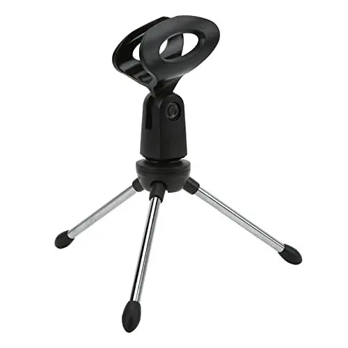Produktbild: Annadue Mikrofonständer Schreibtisch Stativ, Verstellbare Mikrofonständerhalterung, Abnehmbarer Desktop Mikrofonhalter mit Mikrofonclip,5/8 Zoll Gewindehalterung,für Konferenzen/Live Übertragungen