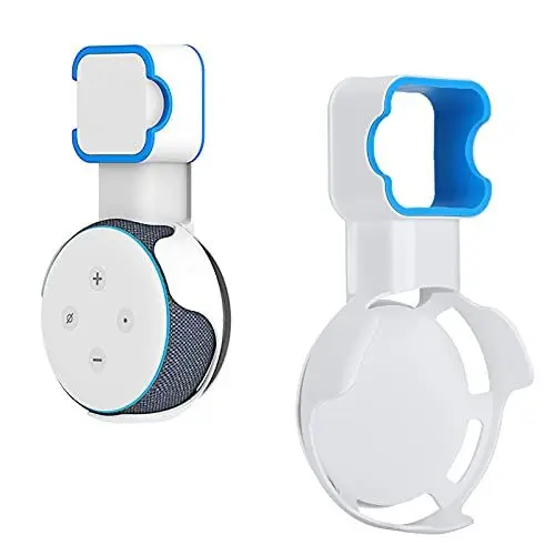 Produktbild: Annadue Steckdosen-Wandhalterung für Echo Dot (3. Generation), Steckdosenhalter für Dot Smart Speaker, Integriertes Kabelmanagement, Smart Speaker-Zubehör für Schlafzimmer Wohnzimmer(Weiß)