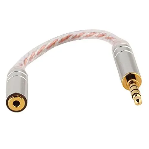 Produktbild: Annadue Stecker auf Buchse Audiokabel Headset-Adapterkabel Stereo-symmetrisches Kopfhörer-Konvertierungskabel für HiFiman ZX300A(3,5 mm symmetrisch bis 2,5 mm symmetrisch)