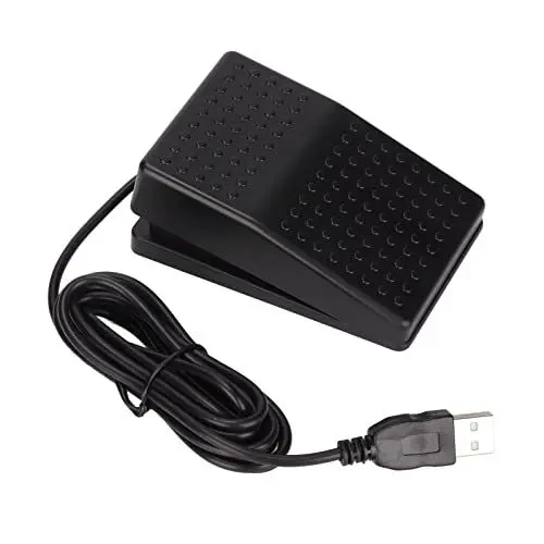 Produktbild: Annadue USB Einzel Fußschalter Aktion Schalter Tastaturpedal, Mechanischer USB Einzelpedalschalter, Programmierbare Computertastatur Maus mit 2 M Kabel.