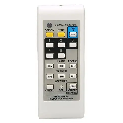 Produktbild: Annadue Universal-Fernbedienung für Elektrische Ventilatoren, Ersatz-Fernbedienung mit Großer Reichweite, Universelle Fernbedienung für Elektrische Ventilatoren für das Home Hotel Office(RM-F900MK)