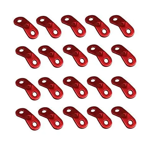 Produktbild: Annakideya Zeltspanner aus Aluminiumlegierung, superleicht, stark, Spannseil, verstellbar, Schnalle, für Wandern, Camping, Rucksackreisen, Rot, 20 Stück