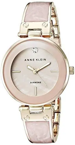 Produktbild: Anne Klein Women's Genuine Diamond Dial Bangle Watch Pink