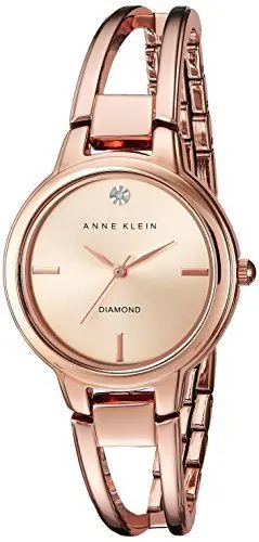 Produktbild: Anne Klein Damen-Armbanduhr mit echtem Diamant-Zifferblatt, AK/2626RGRG