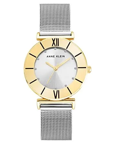 Produktbild: Anne Klein Women's Glitter Accented Mesh Bracelet Watch Two Tone