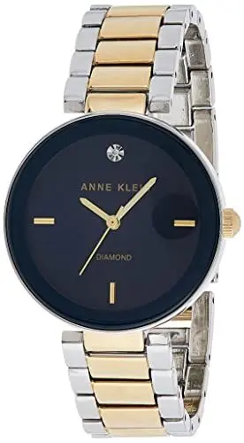 Produktbild: Anne Klein Women's Genuine Diamond Dial Bracelet Watch Two Tone/Navy Blue
