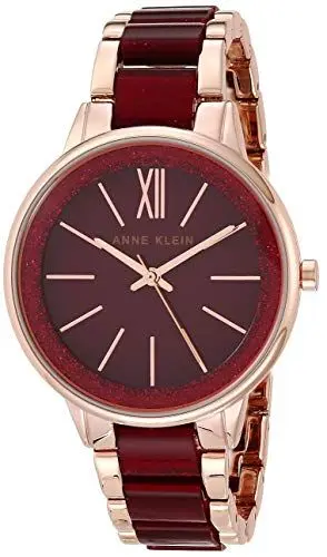 Produktbild: Anne Klein Women's Resin Bracelet Watch Burgundy/Gold