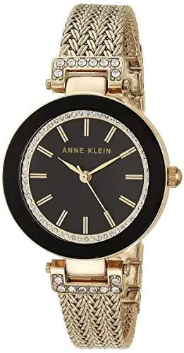 Produktbild: Anne Klein Damen-Armbanduhr mit Premium-Mesh-Armband und Kristallakzenten, AK/1906BKGB