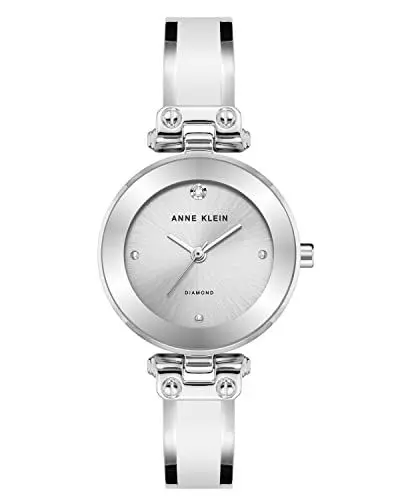 Produktbild: Anne Klein Women's Genuine Diamond Dial Bangle Watch White/Silver