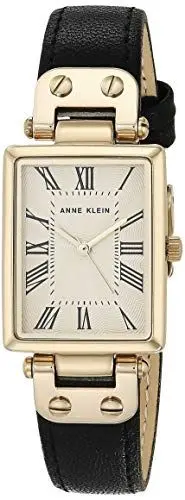 Produktbild: Anne Klein Women's Leather Strap Watch, AK/3752 Black