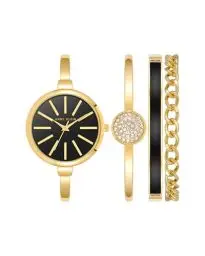 Produktbild: Anne Klein Women's Bangle Watch and Bracelet Set Gold/Black