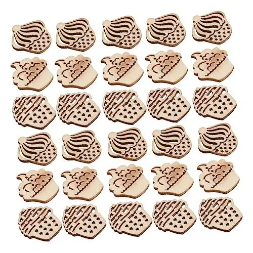 Produktbild: Anneome Holzscheiben Cupcake-eisbecher 100 Stück Holz-bastelmaterial Für Dekoration Party Hochzeit Geburtstag