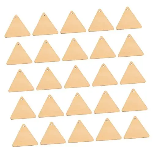 Produktbild: Anneome 100 Stück Dreieckige Holzscheiben Glatte Kanten Für Bastelarbeiten Dekorationen Und Kinderaktivitäten